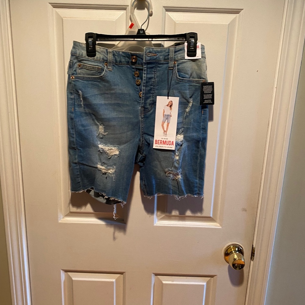Celebrity Pink Bermuda jean shorts